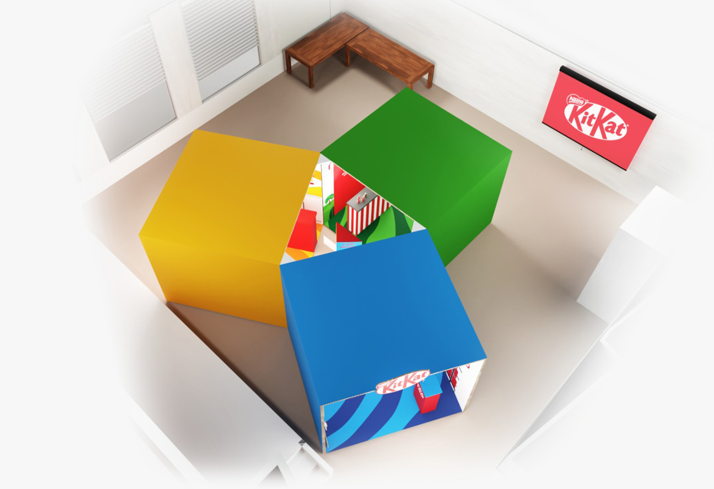KitKat escape room top view